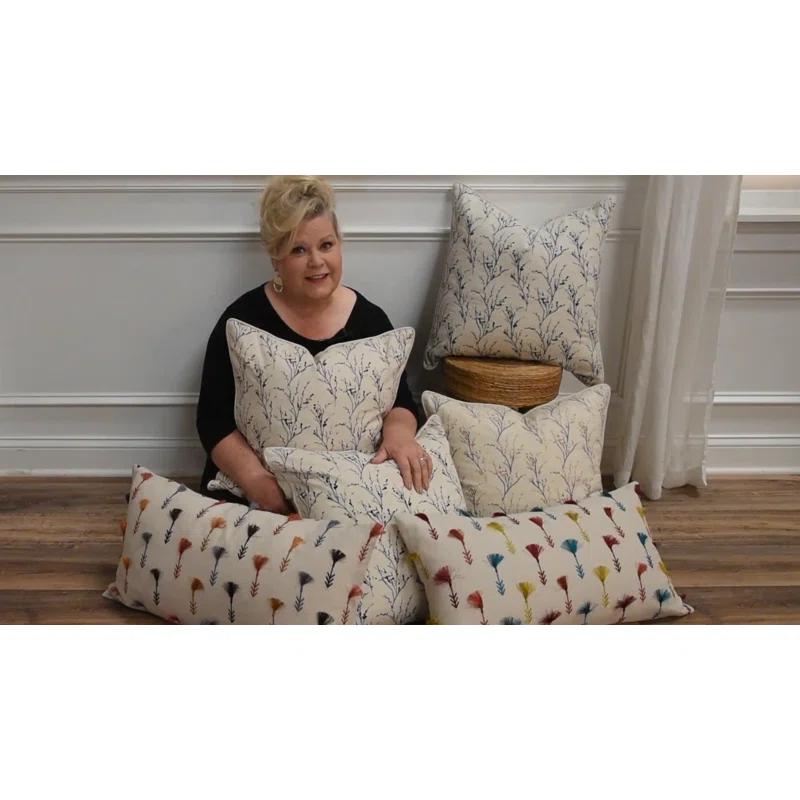 Rizzy Home Embroidered Cotton Throw Pillow