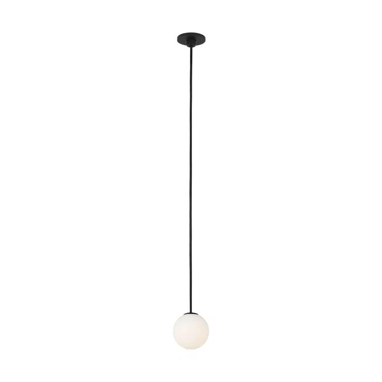 Visual Comfort Modern Sean Lavin Orbet 1-light Pendant in Hand Rubbed Antique Brass with Glass shade | Perigold