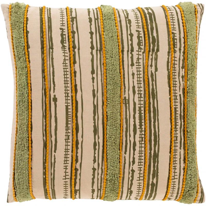 Livabliss Tanzania Striped Cotton Throw Pillow