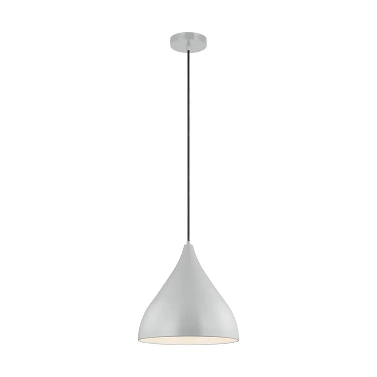 Oden Matte Grey Nickel Glass Indoor/Outdoor Pendant Light