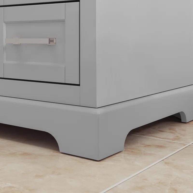 Poitra 48'' Single Bathroom Vanity with Engineered Marble Top