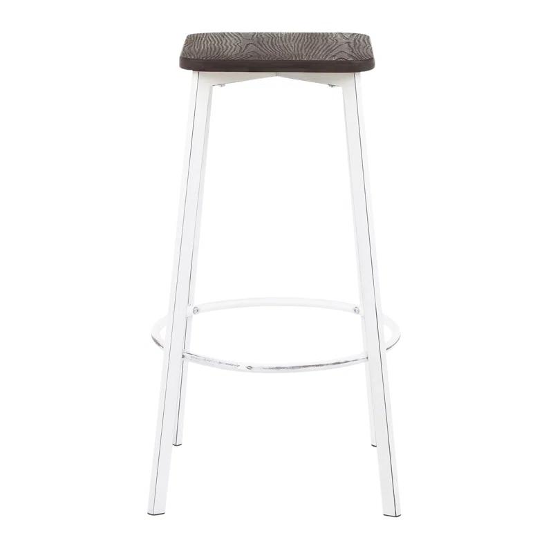 Wenty Clara Upholstered Counter Stool with Metal Frame (Set of 2)