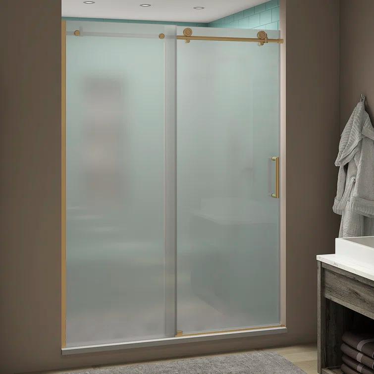 Aston Coraline XL  52" W x 80" H Single Sliding Frameless Shower Door SDR984FRUW.UC-BG-5280