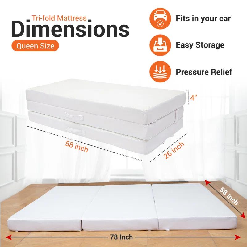Cheer Collection Cheer Collection 4'' Plush Memory Foam Mattress