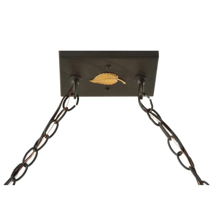 Meyda Lighting Rustic Lodge 9 - Light Antique Bronze Pool Table Lights Pendant