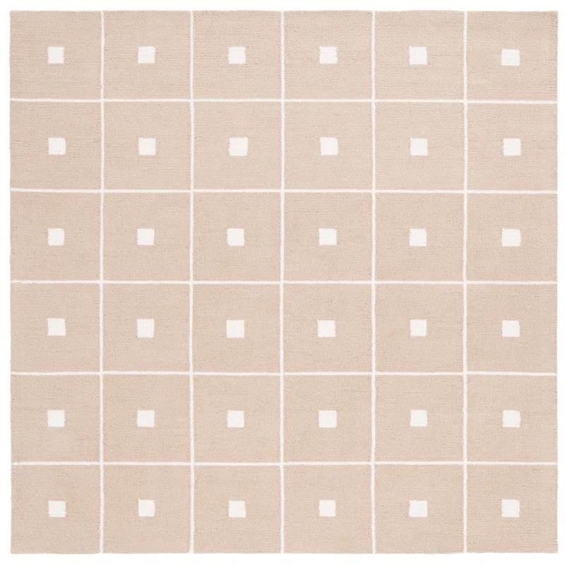 Martha Stewart 300 Hand Tufted 85% Wool And 15% Cotton With Latex Geometric Rug