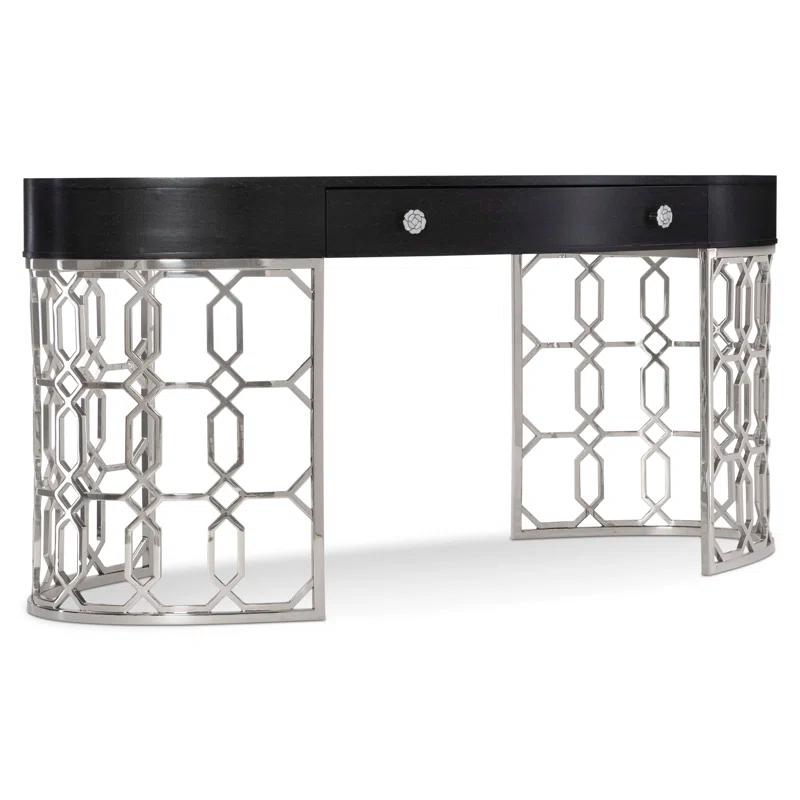 Bernhardt Silhouette Oval Metal Base Writing Desk