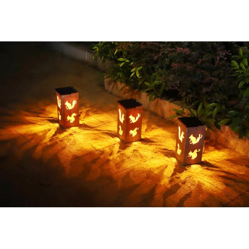 Solar Themed Silhouette Indoor/Outdoor Garden Décor Lantern