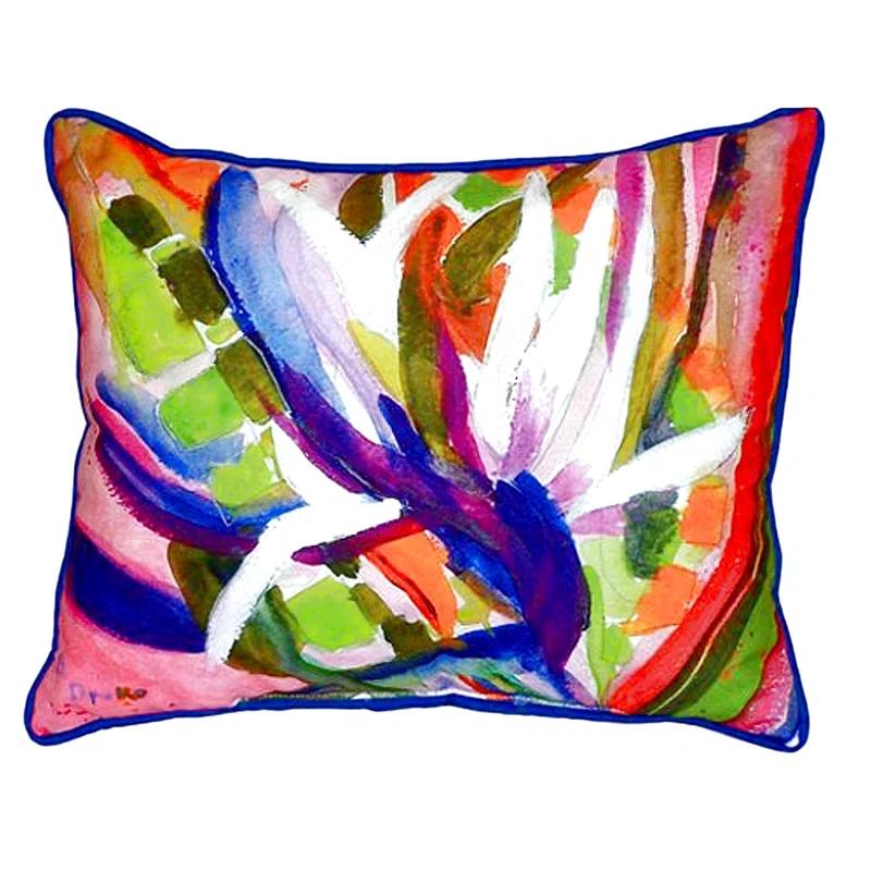 Betsy Drake Interiors Bird Of Paradise Indoor/Outdoor Throw Pillow