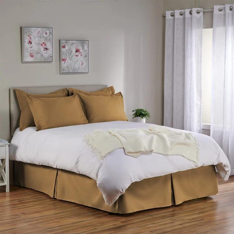 Shopbedding Blissford Tailored Bed Skirt with Split Corner & Reviews | Wayfair