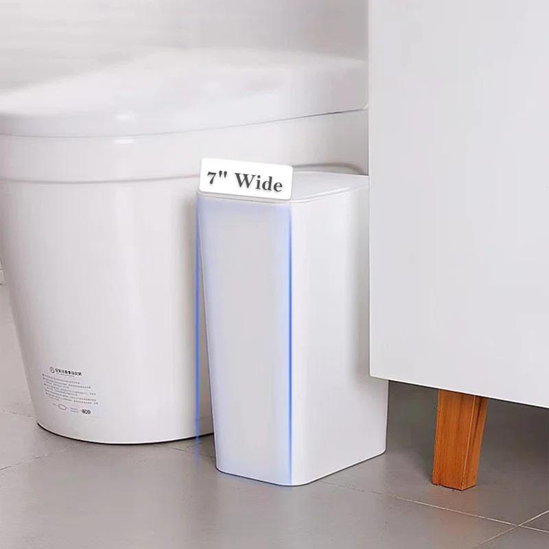 HANAMYA Plastic Touch Top Waste Basket - 2.6 Gallons