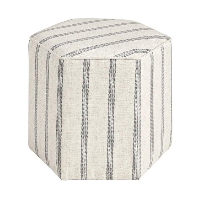 Martha Stewart Martha Stewart Ellen Striped Upholstered Ottoman