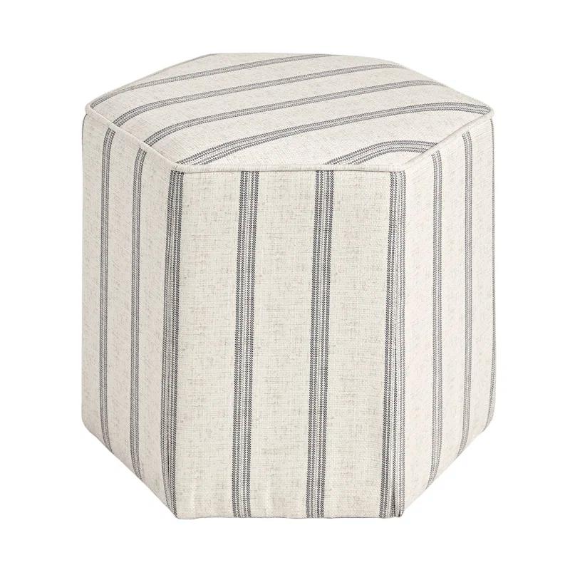 Martha Stewart Martha Stewart Ellen Striped Upholstered Ottoman