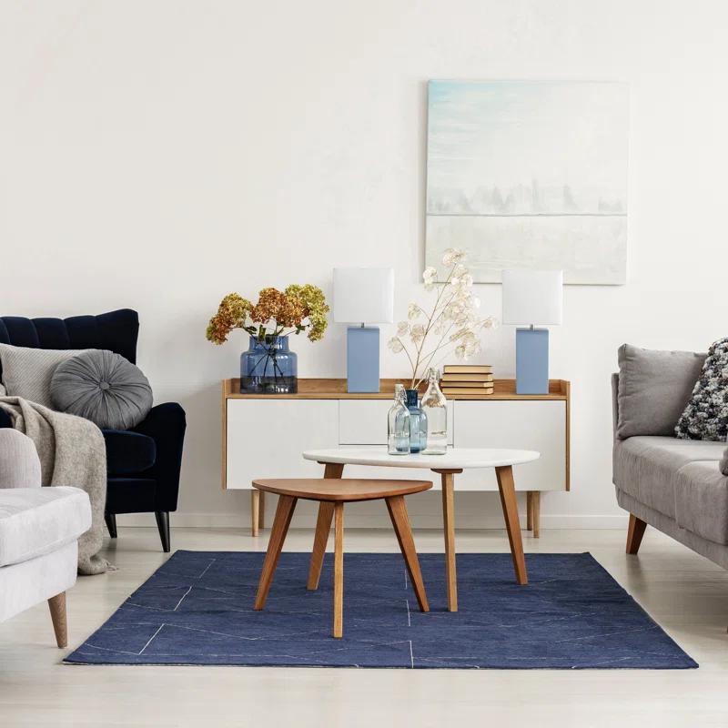 All the Rages 21" Base Table Lamp with White Rectangular Linen Shade