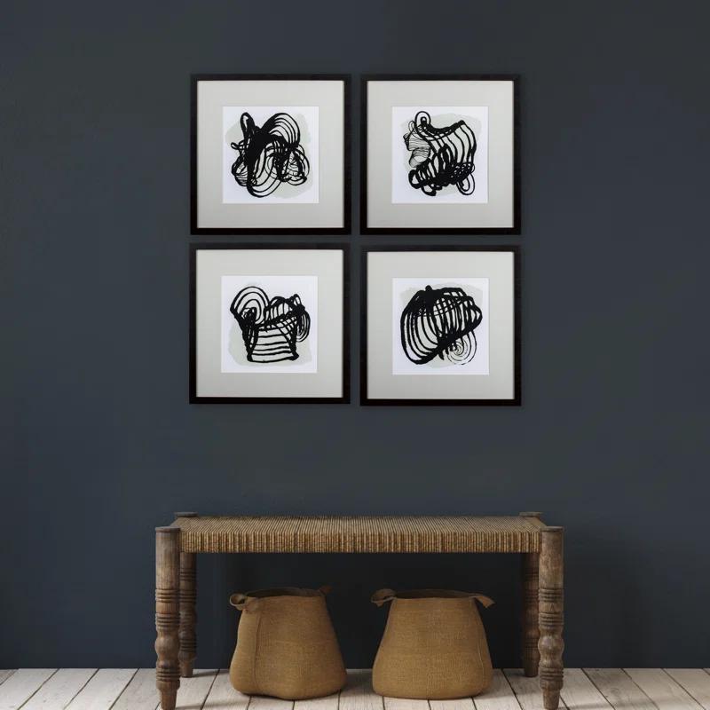 Propac Images " Neutral Abstracts " by Angela Harris 4 - Pieces Painting Print