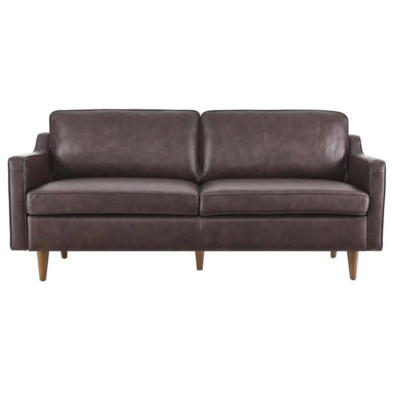 Modway Impart Mid-century Modern Top-grain Leather Sofa