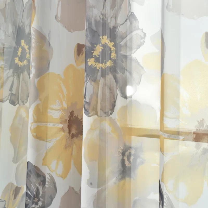 Lush Decor Leah Floral Sheer Grommets Curtain Panels (Set of 2)