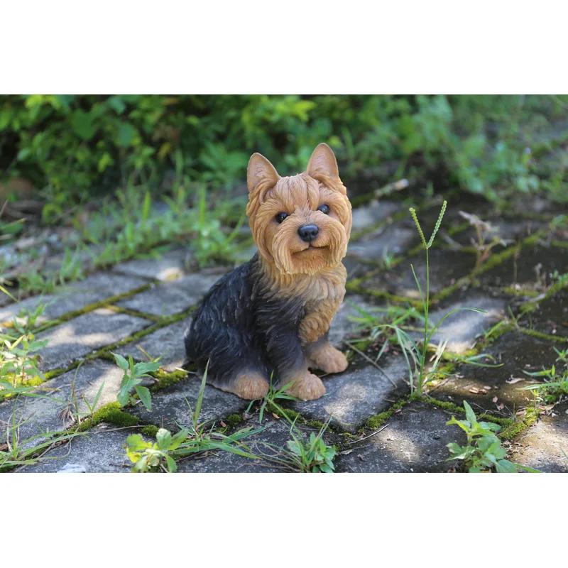 Hi-Line Gift Ltd. Sitting Yorkshire Terrier Dog Statue