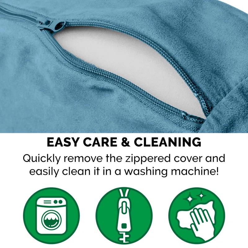 FurHaven Wave Fur & Velvet Snuggle Cave Orthopedic Hooded Dog Bed