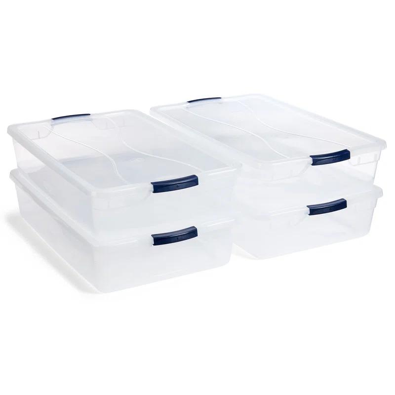 BEACHWATER POOL & SPA, LLC Rubbermaid Cleverstore Clear Storage Bins with Lids