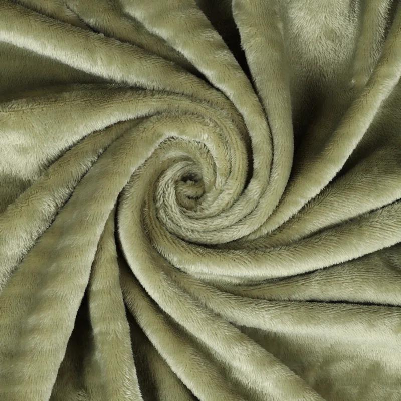 Superior Superior Polka Dots or Solid Fleece Plush Blanket Medium Weight Fluffy Soft Decorative Bedding