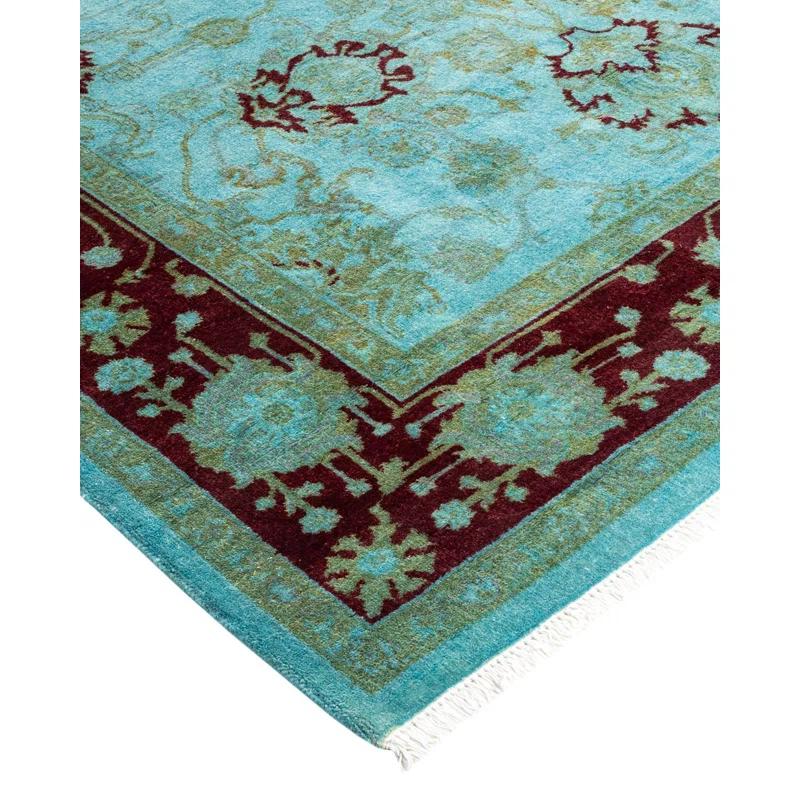 Isabelline Osbaldo One-of-a-Kind 4' 0" X 6' 4" New Age Wool Area Rug Blue