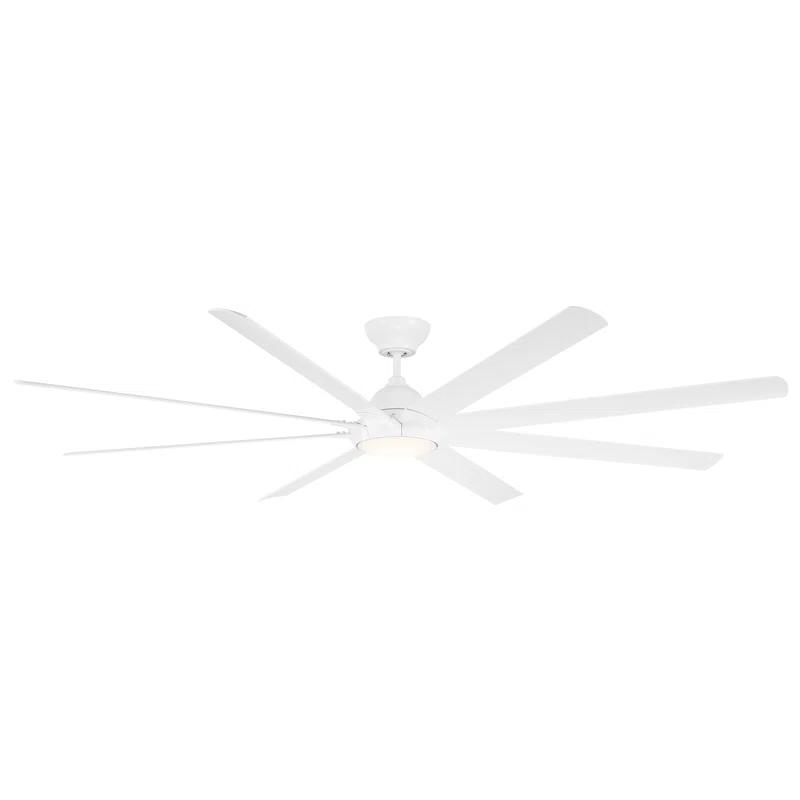 Modern Forms Hydra 8 - Blade Outdoor LED Smart Standard Ceiling Fan with Wall Control and Light Kit Included, Works With Alexa and iOS or Android App