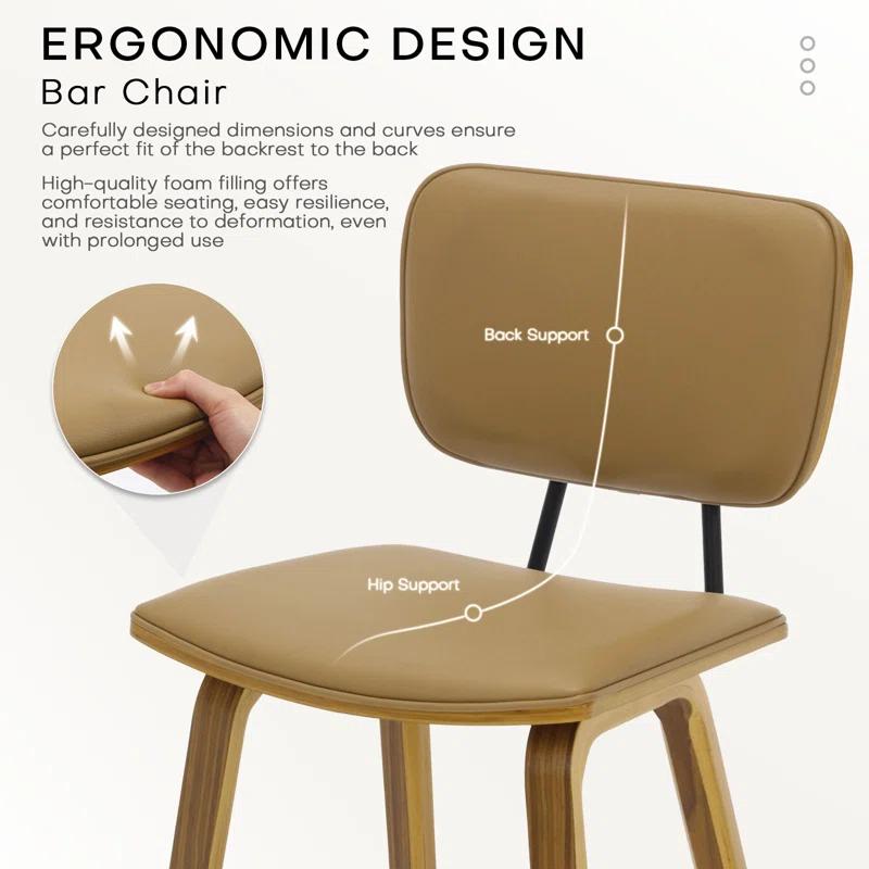 Corrigan Studio® 26" Upholstered Counter Height Bar Stools