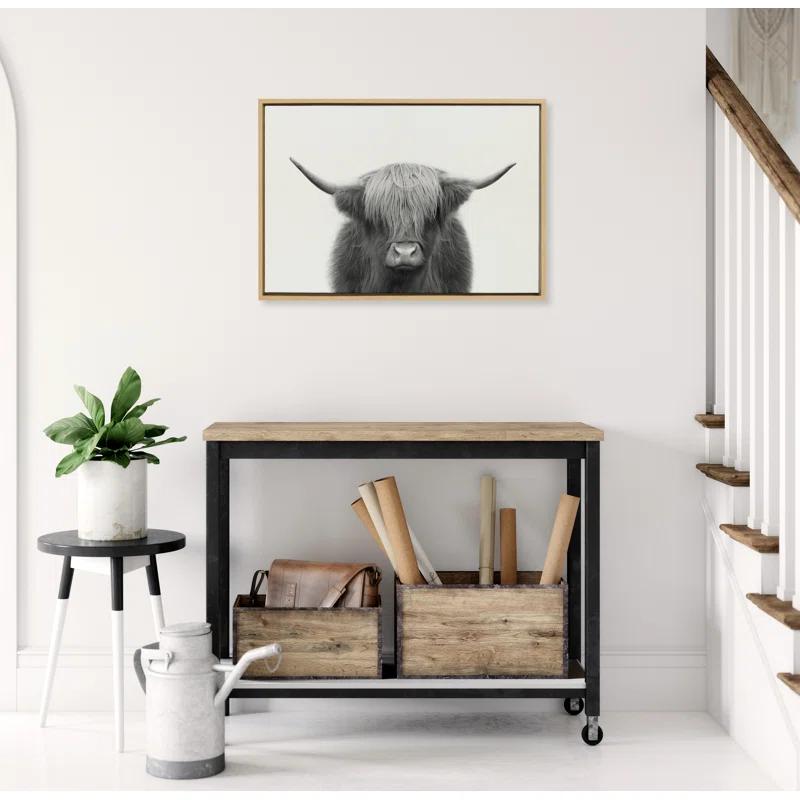 Williston Forge Jeylan " Hey Dude Highland Cow BW " by The Creative Bunch Studio