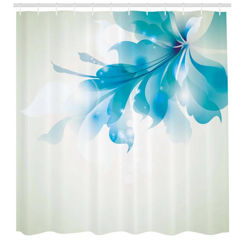 Ambesonne Floral Shower Curtain with Hooks Included