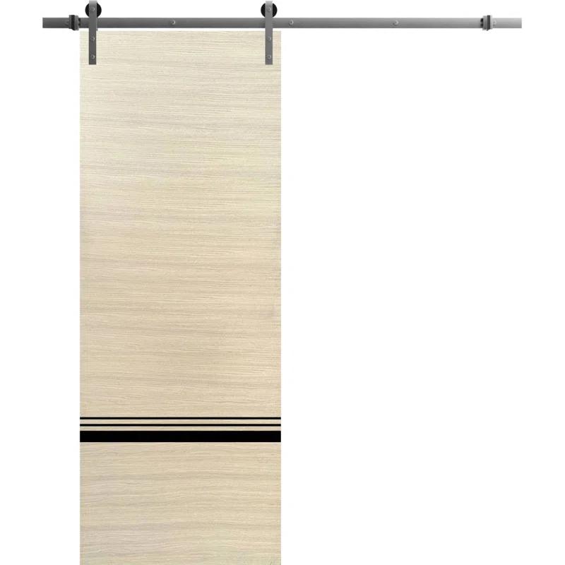 SARTODOORS 42'' Solid + Manufactured Wood Paneled Barn Door