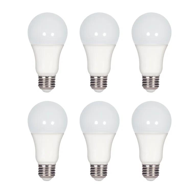 Satco Equivalent A19 E26/Medium (Standard) LED Bulb (Set of 6) S29817