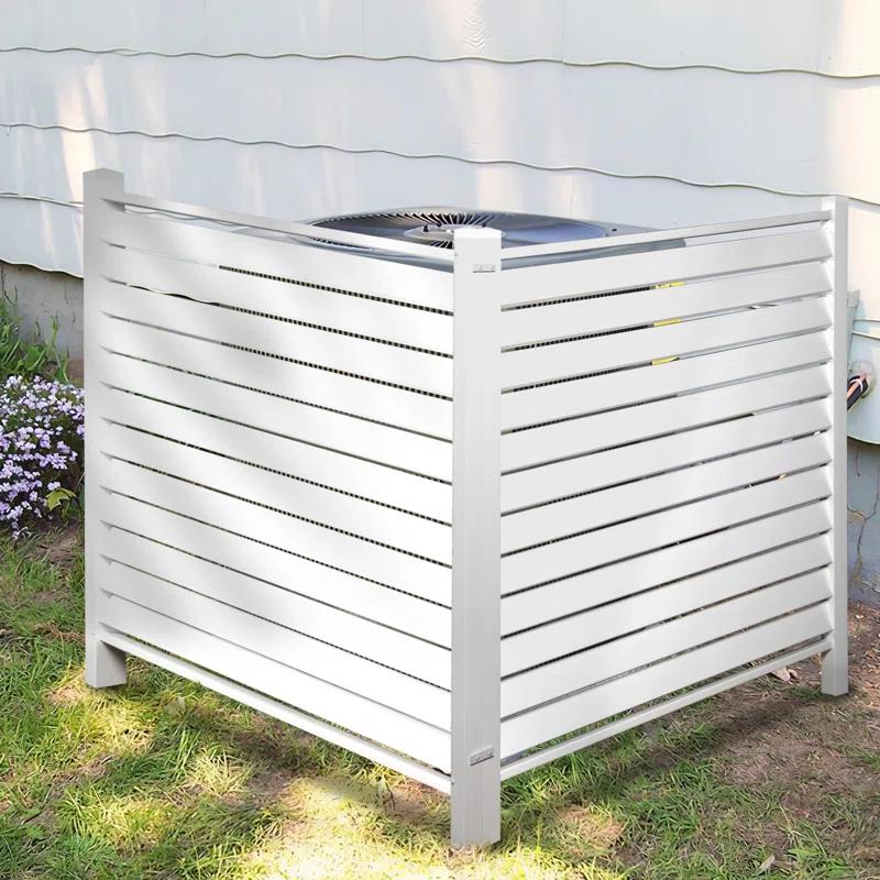 Dovelina 48 in. H x 48 in. W (2 Panels) Blinds Vinyl Privacy Fence Panel