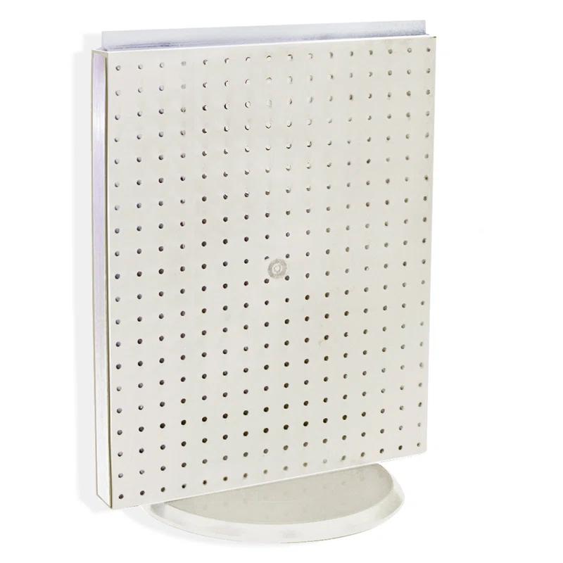 Azar Displays 700500-WHT Revolving 16"W x 20.25"H Pegboard Counter Display