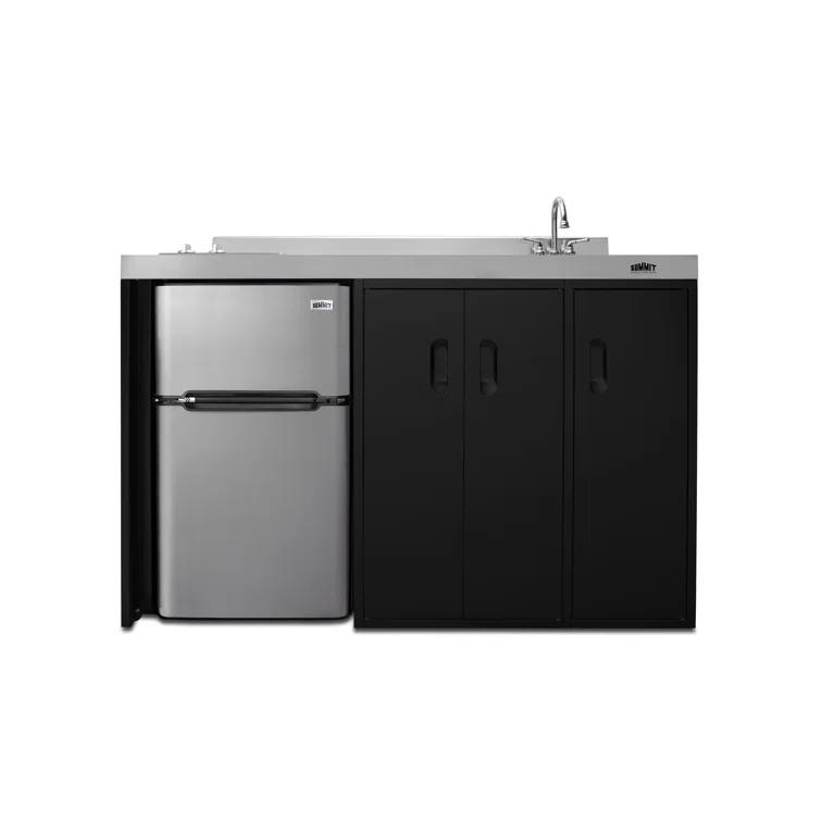 Summit Appliance Summit Appliance All-In-One Combo Kitchens 3.2 Cubic Feet Kitchenette Mini Fridge with Freezer