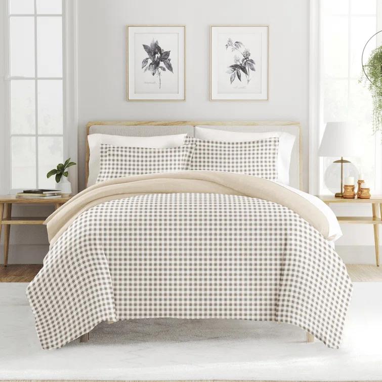 Becky Cameron Patterned Ultra Soft 3 Piece Duvet Cover Set - Serenity