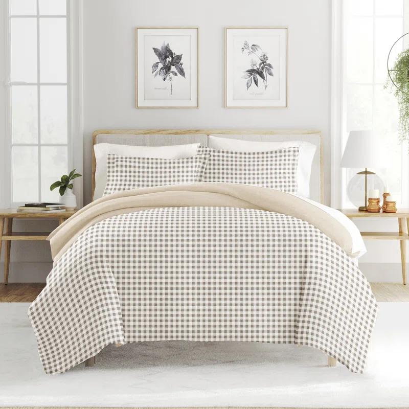 Becky Cameron Patterned Ultra Soft 3 Piece Duvet Cover Set - Serenity