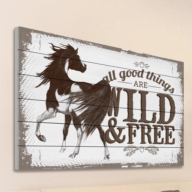 Marmont Hill “Wild & Free” Graphic Art | Wayfair