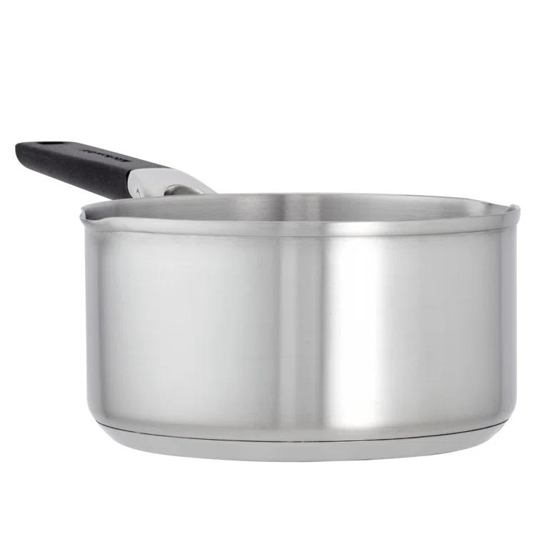 KitchenAid® KitchenAid Stainless Steel Induction Sauce Pan with Pour Spouts, 1 Quart