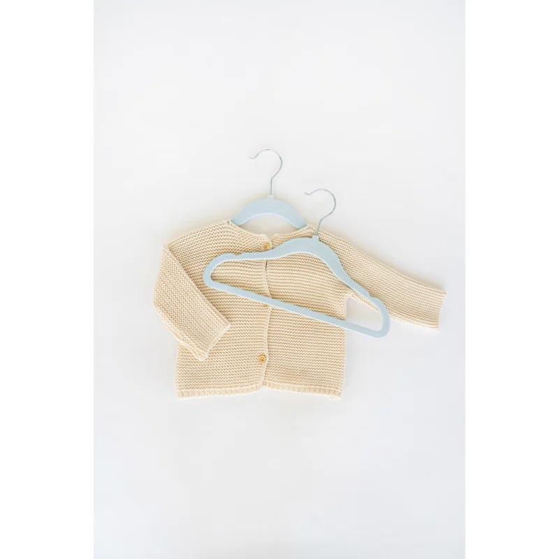 3 Sprouts 3 Sprouts -  Non-Slip Velvet Hangers for Baby Clothes - Pack of 30 - Blue (Set of 30)