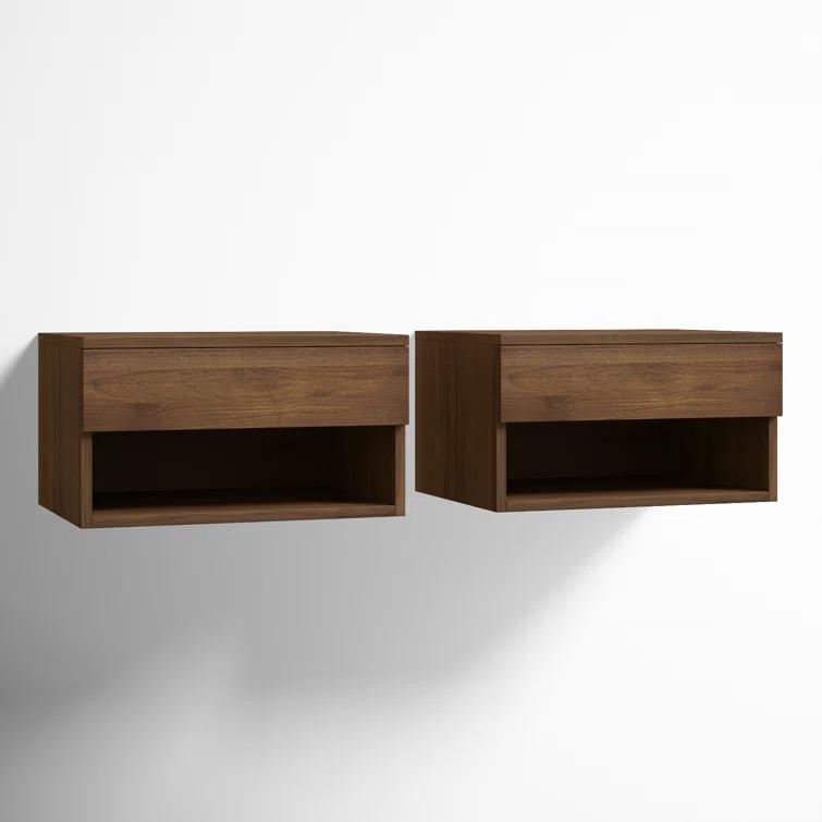 Nathan James Beacon Rustic Nightstand (Set of 2)