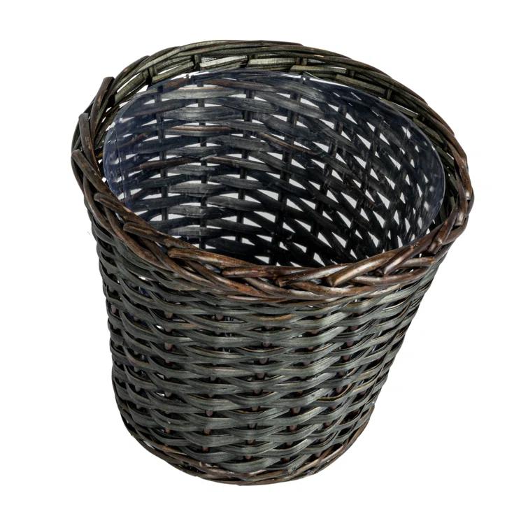 Household Essentials Willow Wicker Open Waste Basket