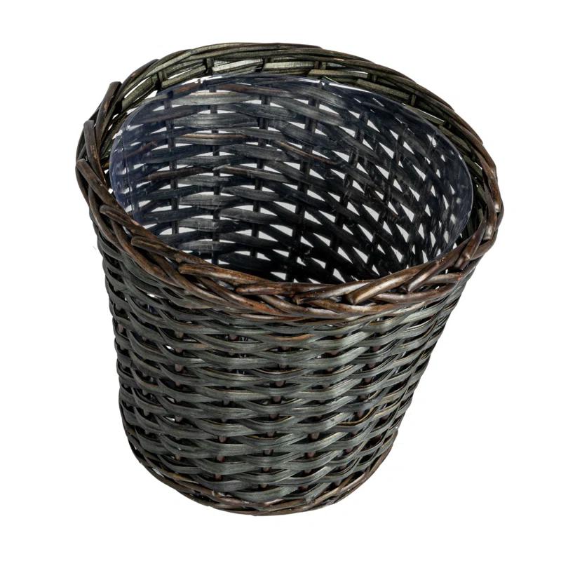 Household Essentials Willow Wicker Open Waste Basket