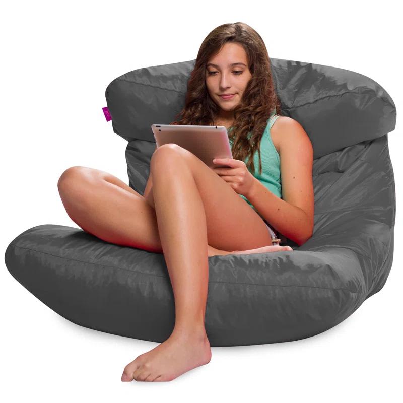 Bean Bag Chair Lounger Structured Seat for Kids, Teens and Adults, Comfy Chair for Gaming, Reading and Watching TV, Laguna Lounger, Multiple Colors and Fabrics