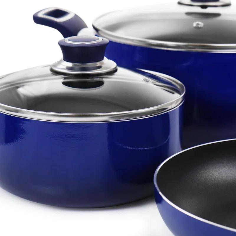 Oster Oster Non Stick 10 Piece Aluminum Cookware Set In Black