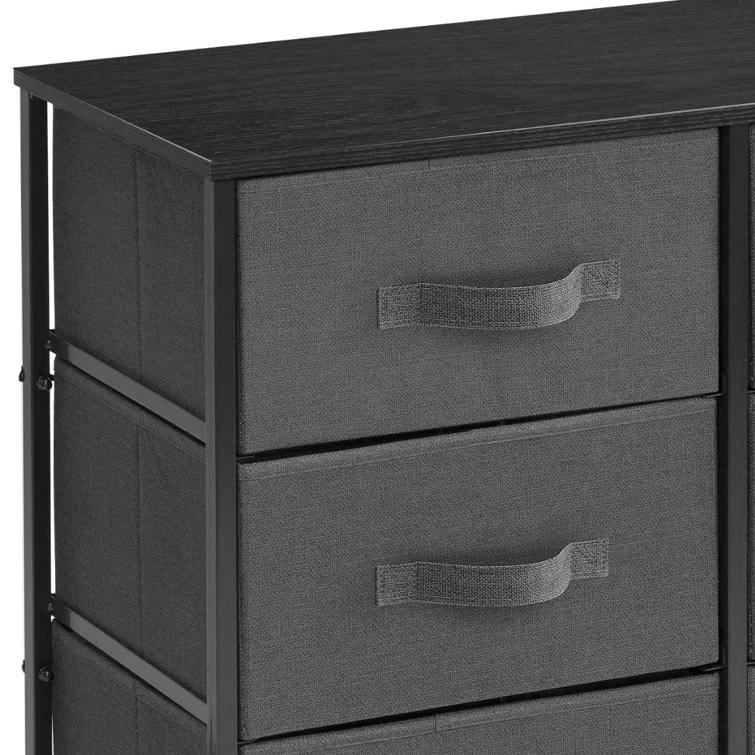 Sorbus Sorbus Dresser with 8 Drawers with Steel Frame, Wood Top, and Fabric Bins