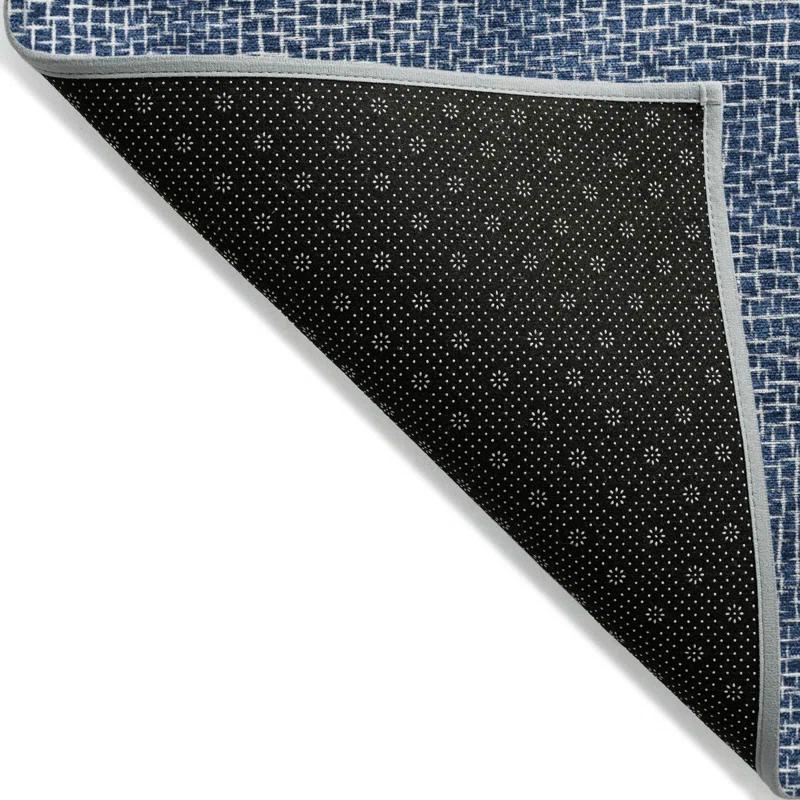 Machine Washable Indoor/Outdoor Chayden ACN1057 Navy Rug