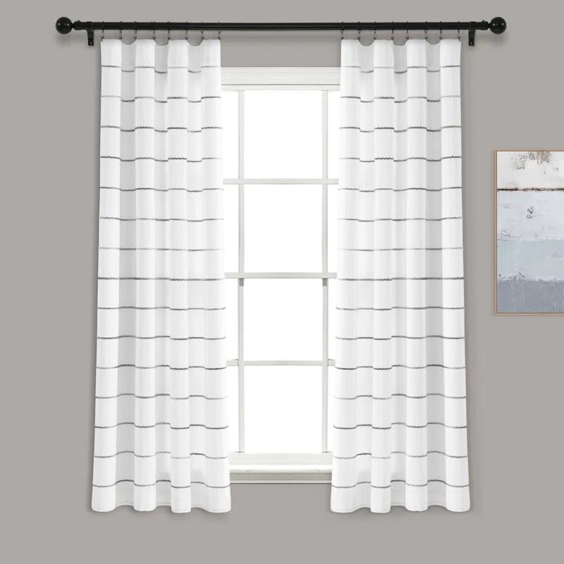 Lush Decor Reyna Semi Sheer Curtain Pair (Set of 2)