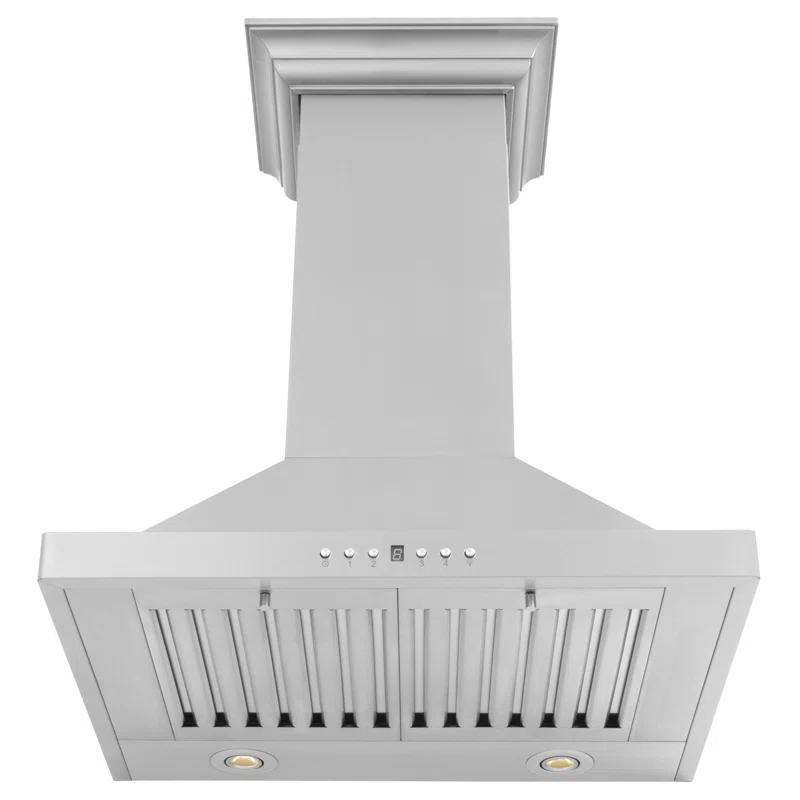 ZLINE ZLINE 24 in. Convertible Vent Wall Mount Range Hood in Stainless Steel W/ Crown Molding (KBCRN-24)