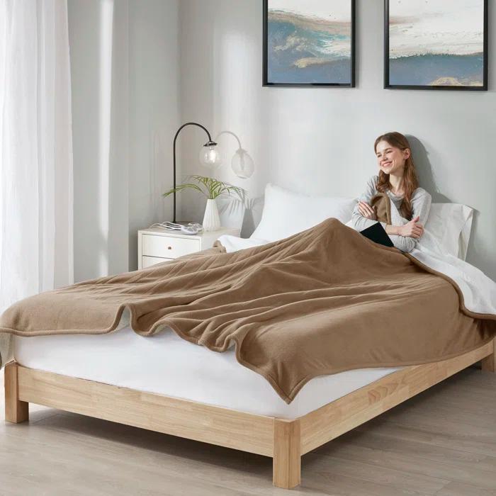 Serta Fleece to Sherpa Ultra Soft Heated Blanket